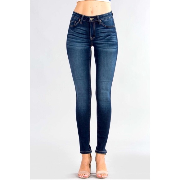 Last 1! kancan skinny jeans faded dark wash KC7085DH size 3/25 - Picture 2 of 14